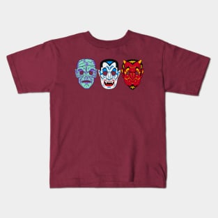 Halloween Masks Kids T-Shirt